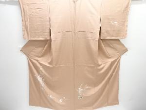 未使用品　仕立て上がり　作家物　手描き友禅　枝花模様訪問着